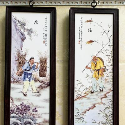 Tranh Sứ Tích Ngư Tiều Canh Mục