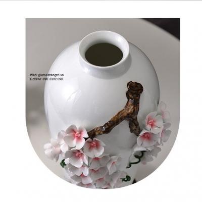 Bình Hoa Đắp Nổi Thủ Công