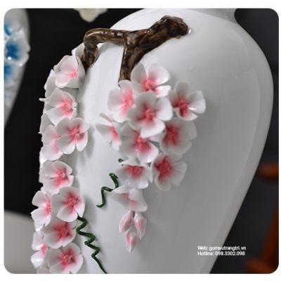 Bình Hoa Đắp Nổi Thủ Công