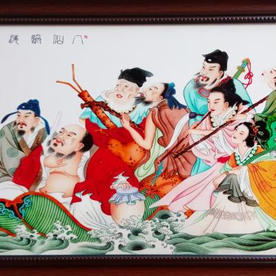 Tranh Sứ Bát Tiên Quá Hải