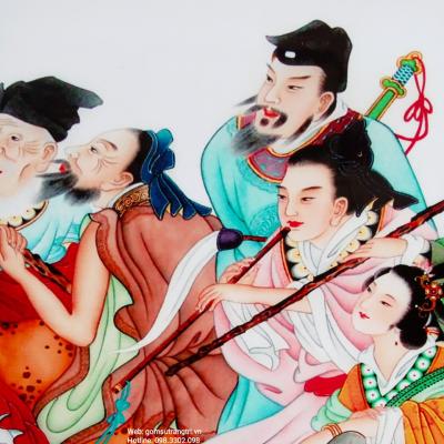 Tranh Sứ Bát Tiên Quá Hải