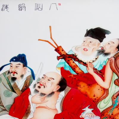 Tranh Sứ Bát Tiên Quá Hải
