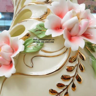 Cặp Bình Cắm Hoa Chim Công